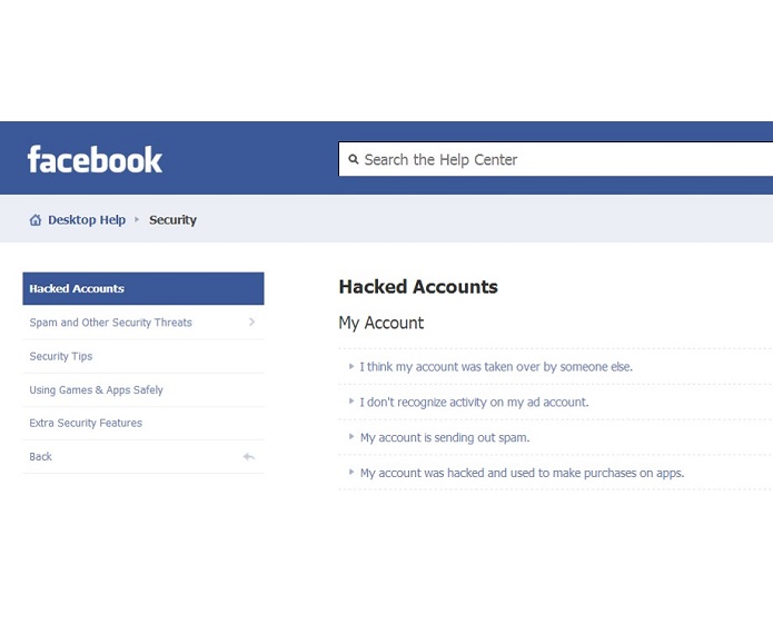 check for hackers on facebook helpdesk